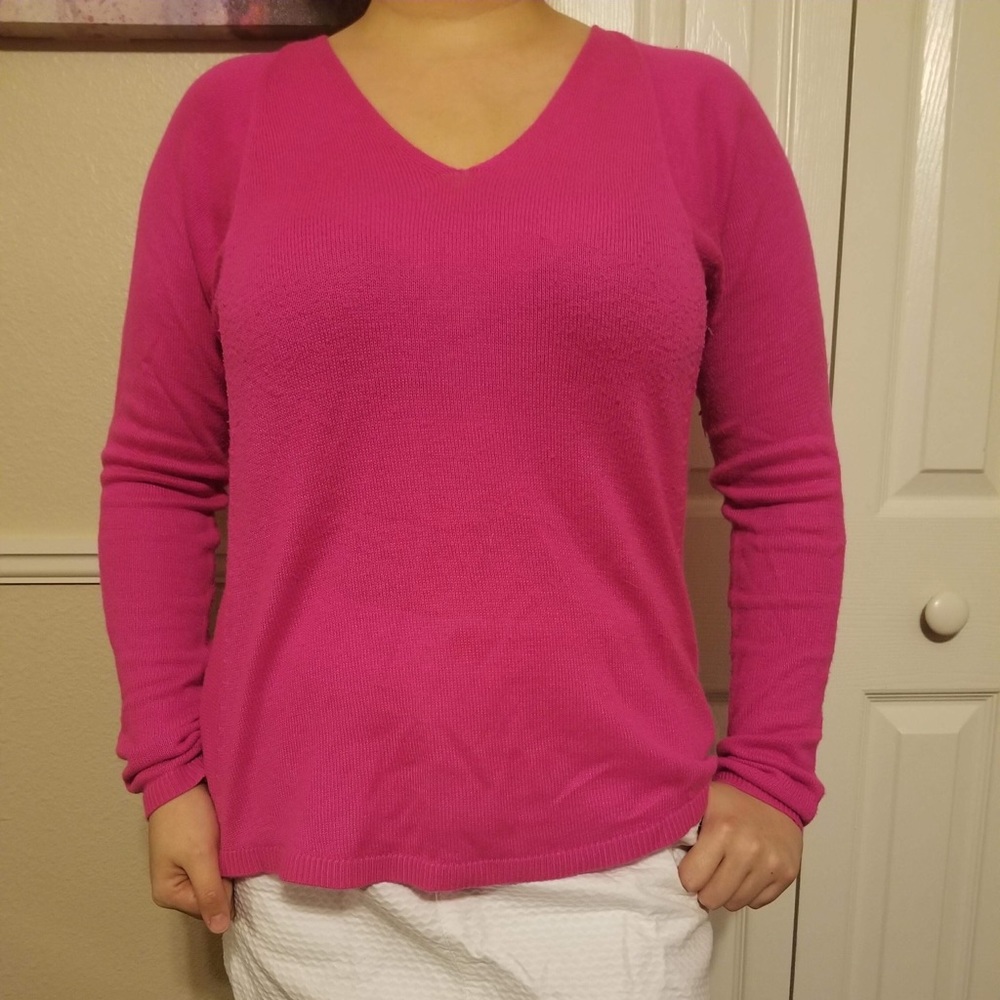 Lilly Pulitzer Magenta Stasia Sweater, Size S